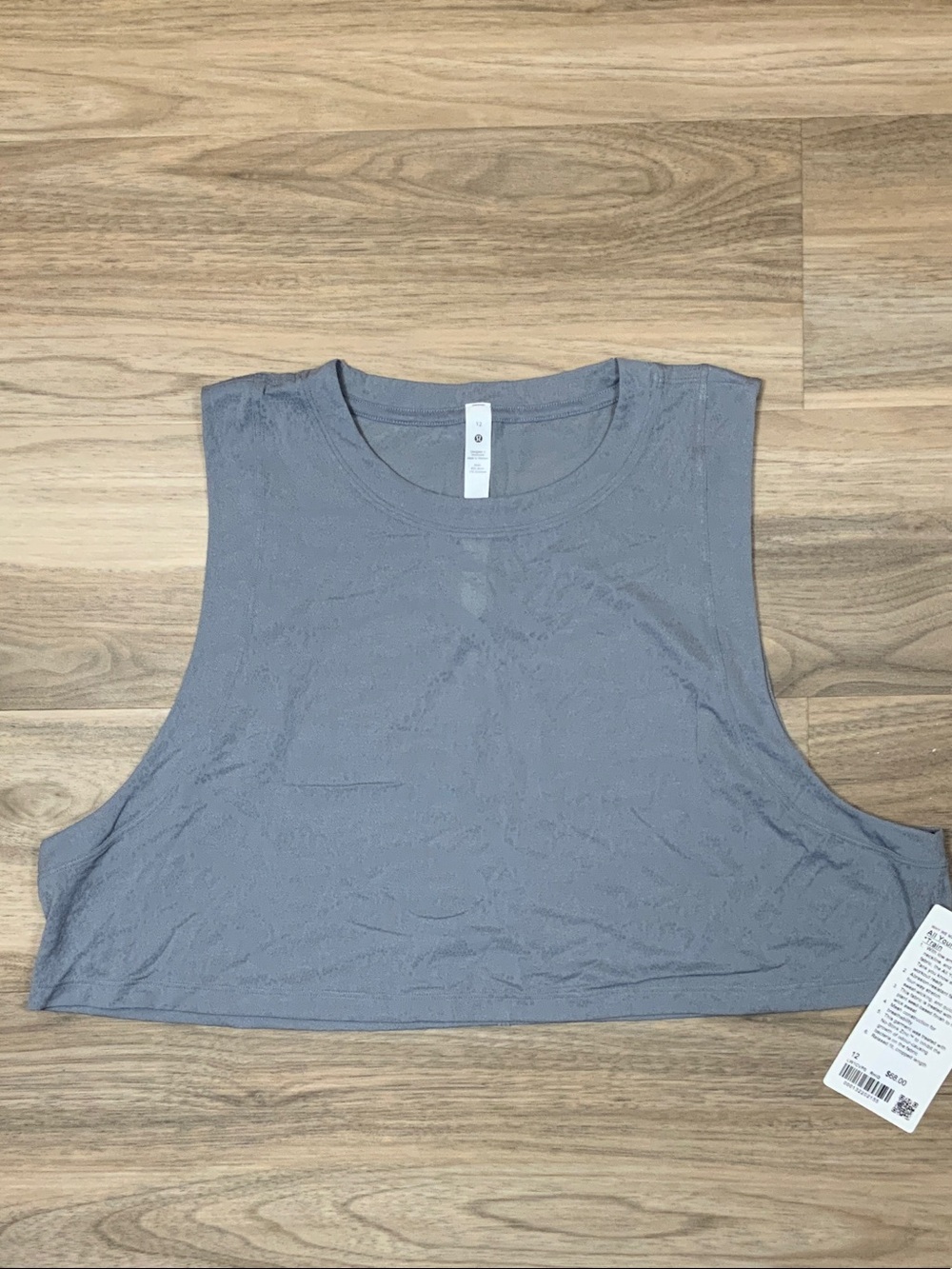 🆕 lululemon athletica All Yours Cropped Train Tank - Rhino Grey